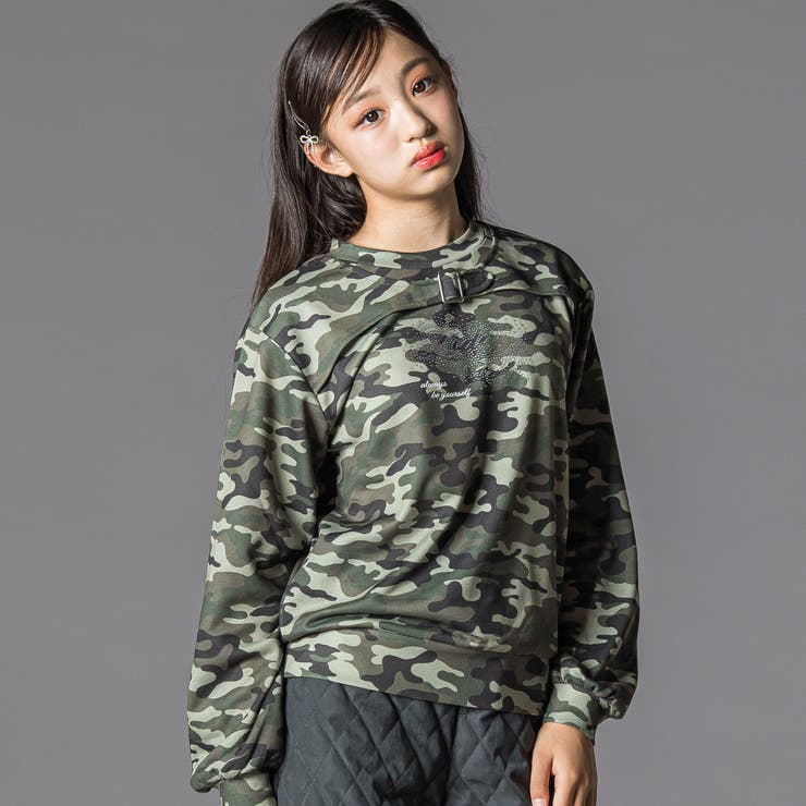 グリーン系 | ラインストーン・トレーナー(130~160cm) | ZIDDY