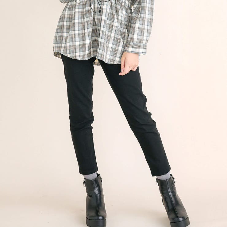 【 ニコ☆プチ 掲載 】プチハイウエストスキニー(130~160cm) | ZIDDY | 詳細画像4 