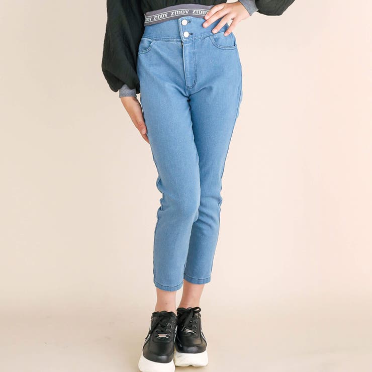 ブルー | 【 ニコ☆プチ 掲載 】プチハイウエストスキニー(130~160cm) | ZIDDY