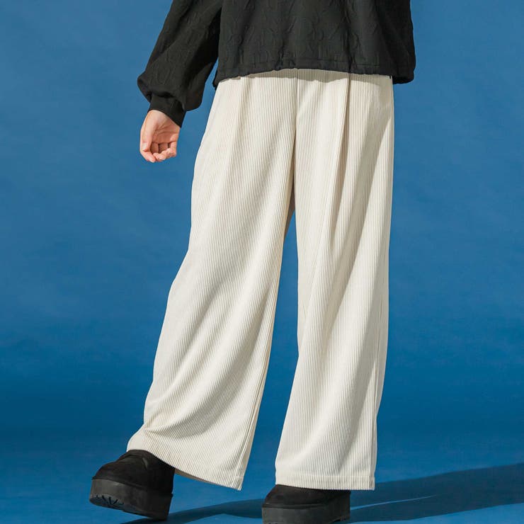 オフホワイト | コールテンワイドパンツ(130~160cm) | ZIDDY