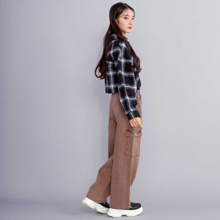 【 ニコ☆プチ 掲載 】デニムカーゴパンツ(130~160cm) | ZIDDY | 詳細画像6 