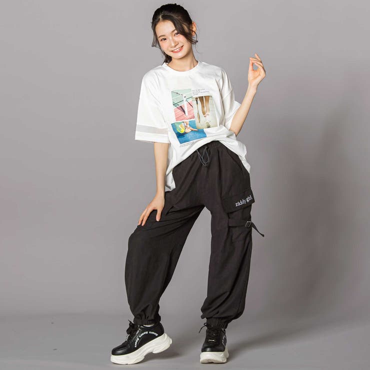 サテンカーゴパンツ(130~160cm)[品番：BEBK0010797]｜ZIDDY