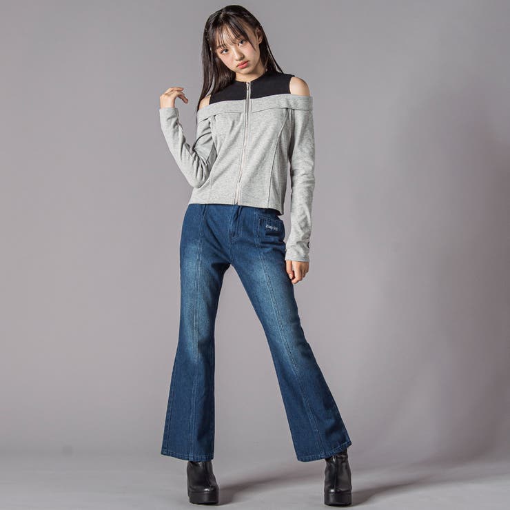 セミフレアデニムパンツ(130~160cm) | ZIDDY | 詳細画像3 