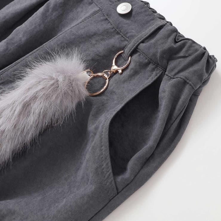 キーホルダー付きサテンライクワイドパンツ(130~160cm) | ZIDDY | 詳細画像15