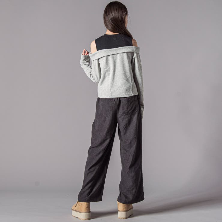 キーホルダー付きサテンライクワイドパンツ(130~160cm) | ZIDDY | 詳細画像5