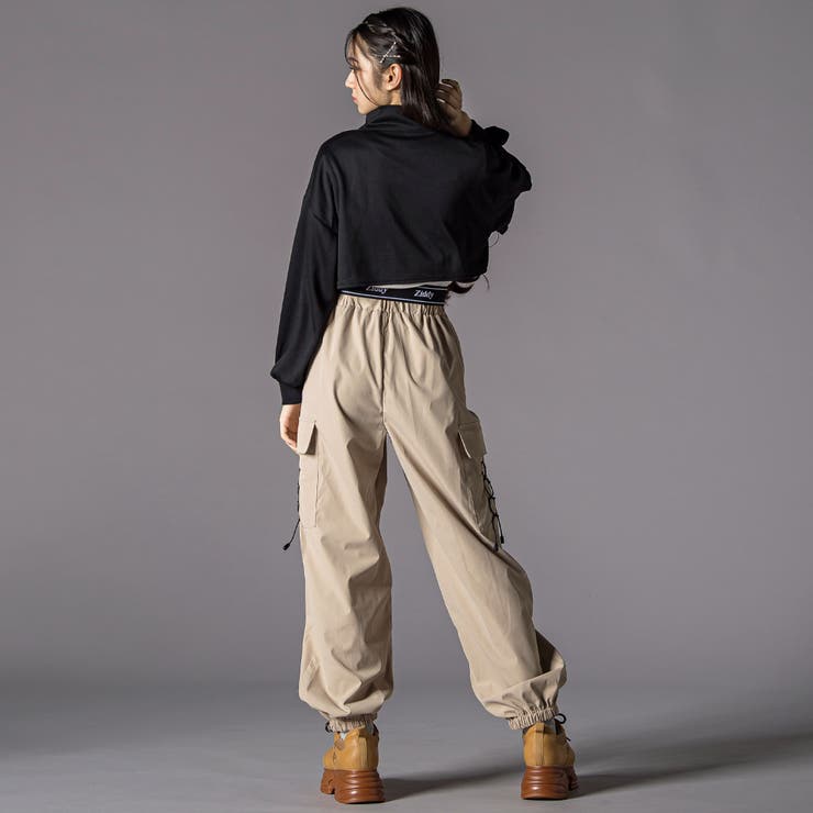 レースアップナイロンカーゴパンツ(130~160cm) | ZIDDY | 詳細画像6 