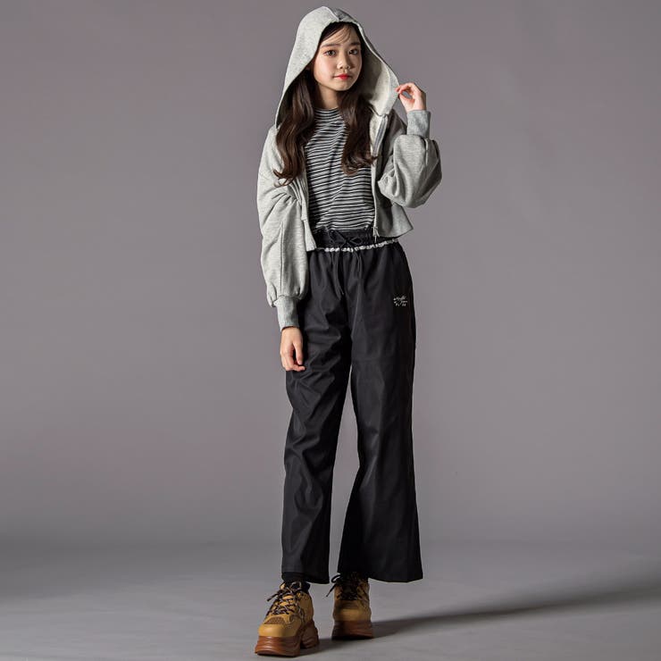 チラレースウエストワイドパンツ(130~160cm) | ZIDDY | 詳細画像4 