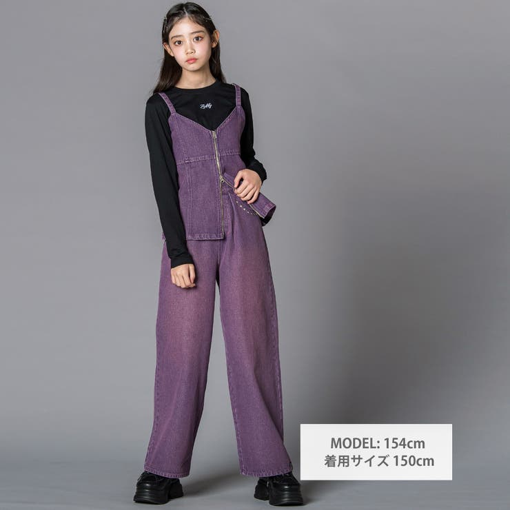 スタッズデニムワイドパンツ(130~160cm) | ZIDDY | 詳細画像3 