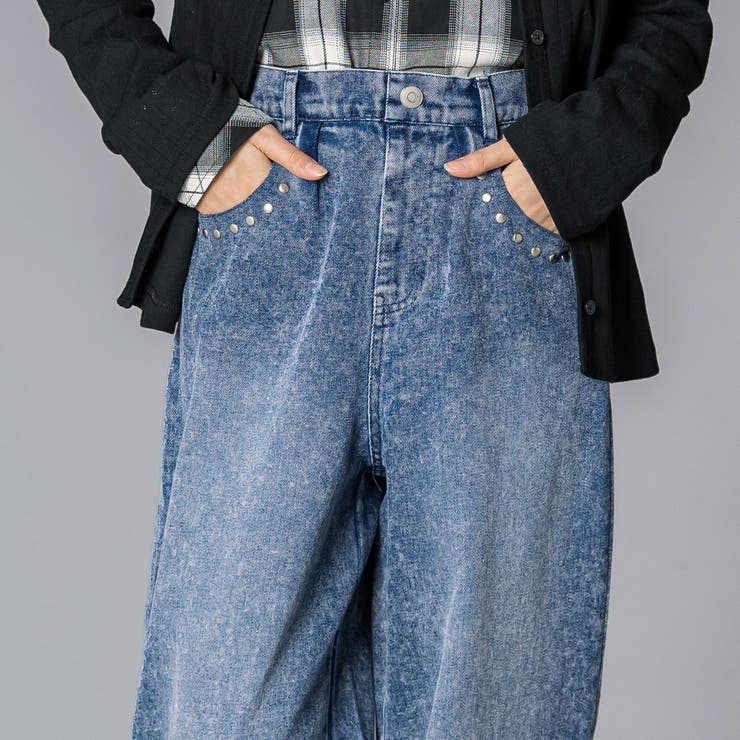 スタッズデニムワイドパンツ(130~160cm) | ZIDDY | 詳細画像4 