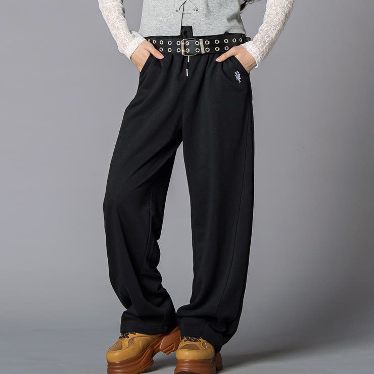 レースアップ・カーブパンツ（ベルト付き）(130~160cm) | ZIDDY | 詳細画像1 