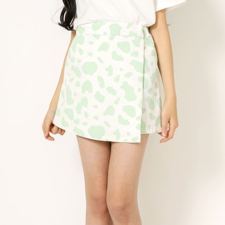 グリーン | ホルスタイン柄コットンラップスカパン(130~160cm) | ZIDDY