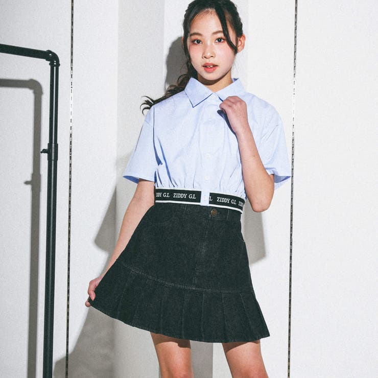 裾切り替えプリーツデニムスカパン(130~160cm) | ZIDDY | 詳細画像4 