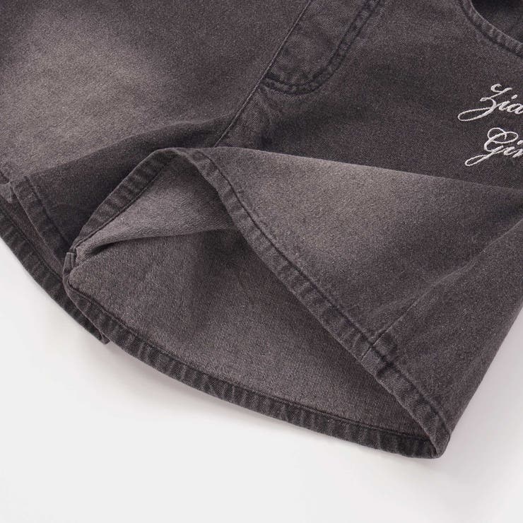 【 ニコ☆プチ 掲載 】オーバーダイショートデニムパンツ(130~160cm) | ZIDDY | 詳細画像13 