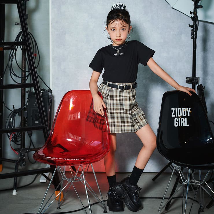 合皮ベルト付きチェックスカパン(130~160cm) | ZIDDY | 詳細画像10 