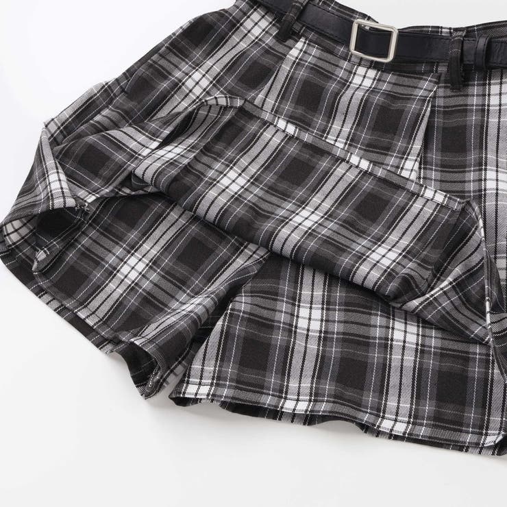 合皮ベルト付きチェックスカパン(130~160cm) | ZIDDY | 詳細画像19 