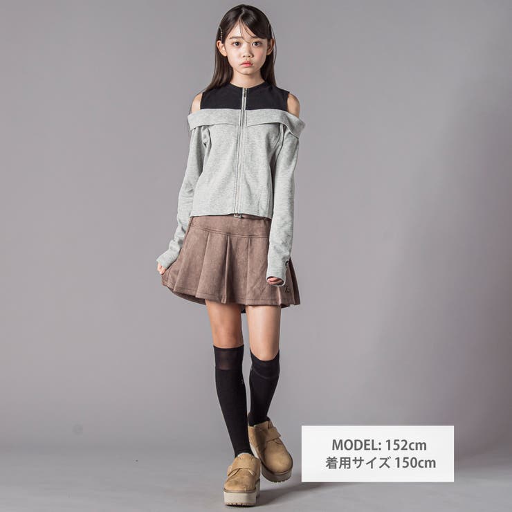 スエードポンチプリーツスカパン(130~160cm) | ZIDDY | 詳細画像3 