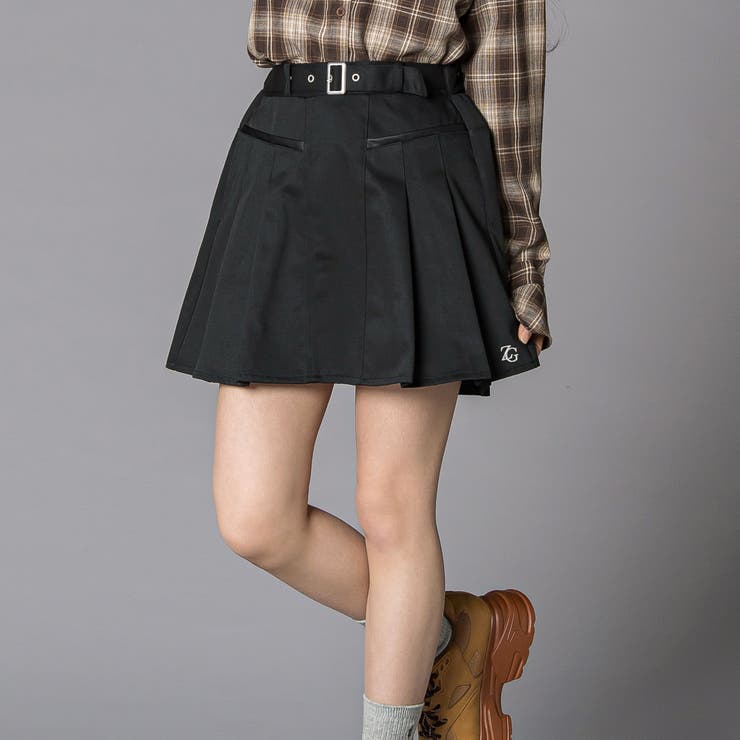 レザーポケット プリーツスカパン(130~160cm) | ZIDDY | 詳細画像1 