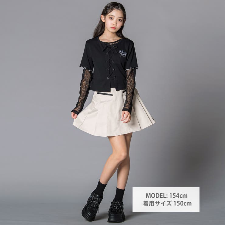 レザーポケット プリーツスカパン(130~160cm) | ZIDDY | 詳細画像3 