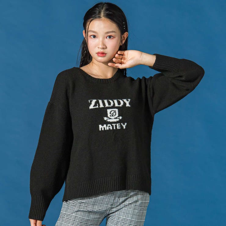 ひい☆ ロゴジャガードニット(130~160cm)[品番：BEBK0010210]｜ZIDDY