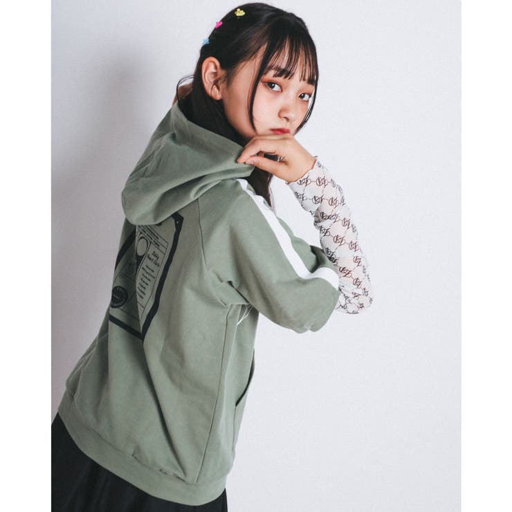 カンガルーポケット ロゴ フード 付き Tシャツ (130~160cm)[品番