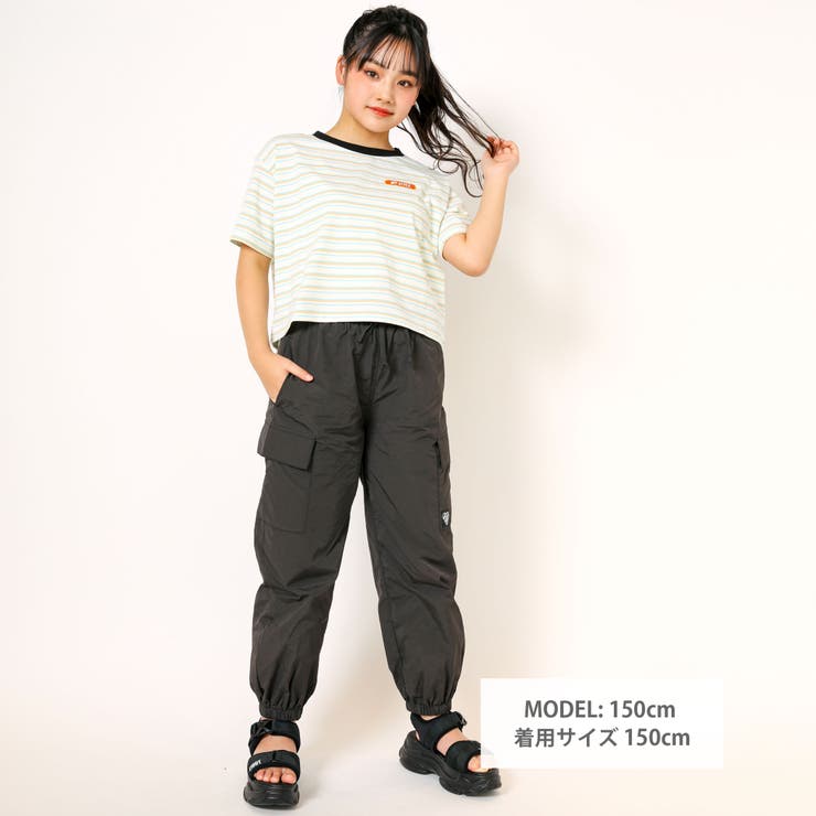 ロゴ刺繍ボーダーTシャツ(130~160cm) | ZIDDY | 詳細画像2 