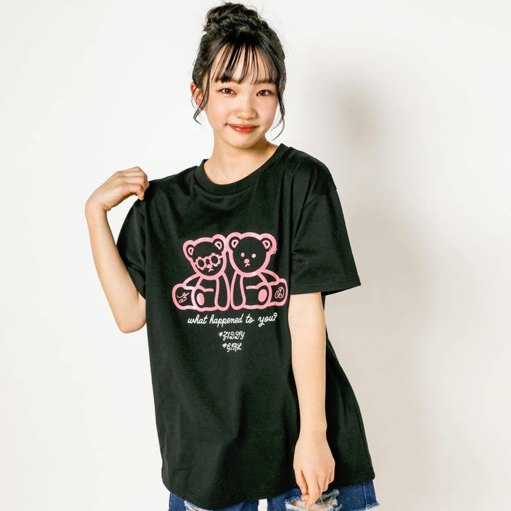 ラメクマプリントTシャツ(130~160cm)[品番：BEBK0002163]｜ZIDDY（ジディー）のキッズファッション通販｜SHOPLIST（ショップリスト）