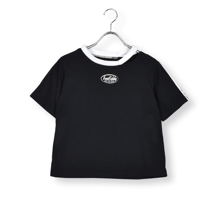 恐竜箔プリントガラナレ天竺Tシャツ(100~160cm)(100cm ブラック