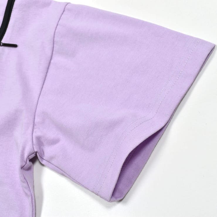 ロゴラインストーン肩開きTシャツ(130~160cm)[品番：BEBK0008925