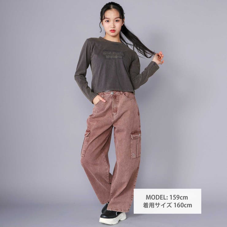 【 ニコ☆プチ 掲載 】プレグラピグメントTシャツ(130~160cm) | ZIDDY | 詳細画像2 