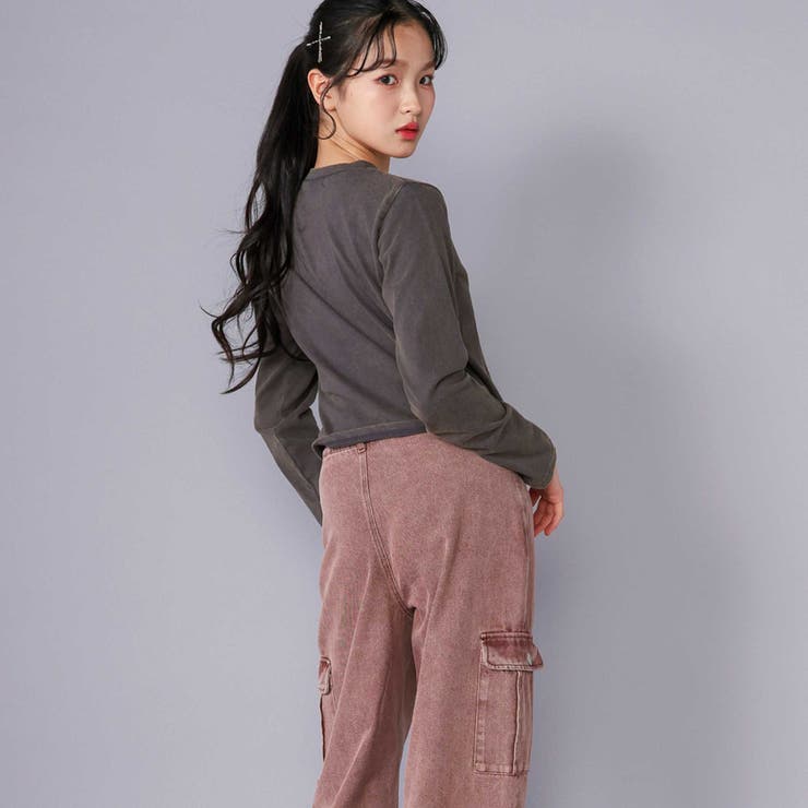 【 ニコ☆プチ 掲載 】プレグラピグメントTシャツ(130~160cm) | ZIDDY | 詳細画像4 