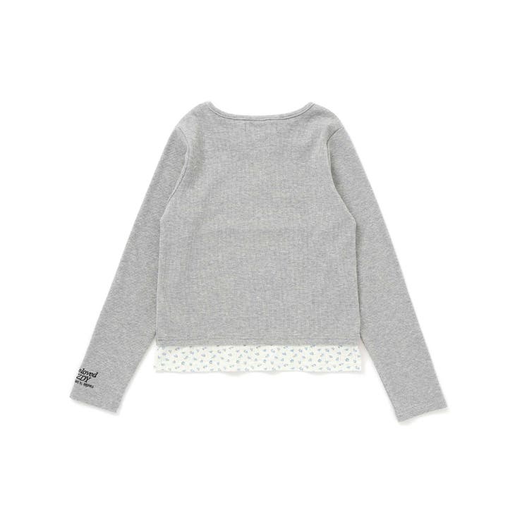 【 ニコ☆プチ 掲載 】クロスネック裾花柄Tシャツ(130~160cm) | ZIDDY | 詳細画像12 