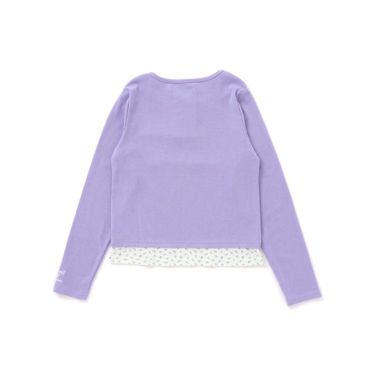 【 ニコ☆プチ 掲載 】クロスネック裾花柄Tシャツ(130~160cm) | ZIDDY | 詳細画像14 