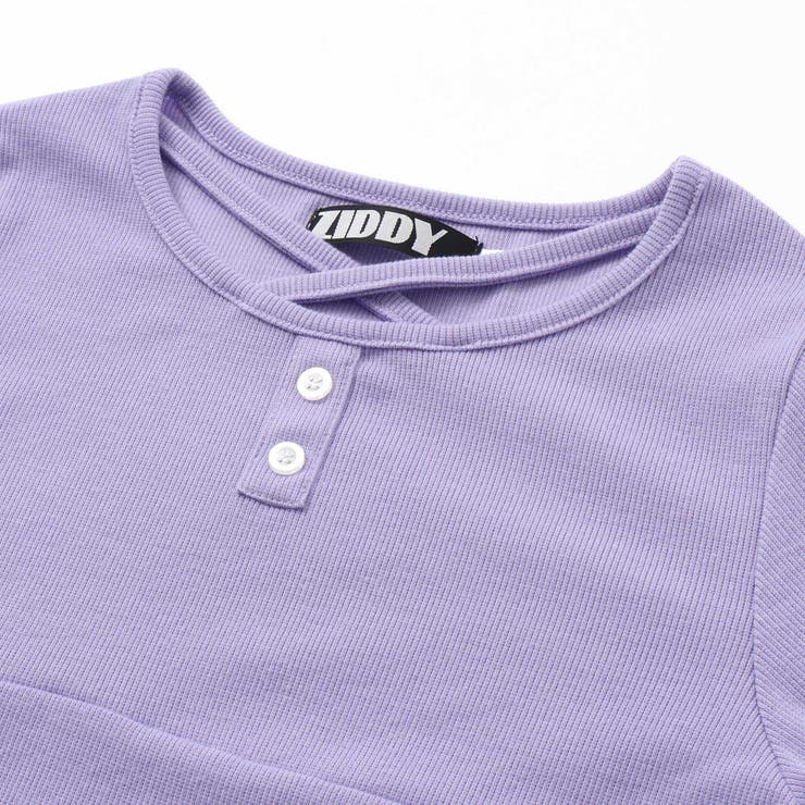 【 ニコ☆プチ 掲載 】クロスネック裾花柄Tシャツ(130~160cm) | ZIDDY | 詳細画像15 