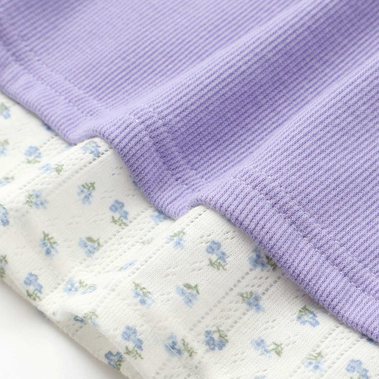 【 ニコ☆プチ 掲載 】クロスネック裾花柄Tシャツ(130~160cm) | ZIDDY | 詳細画像20 