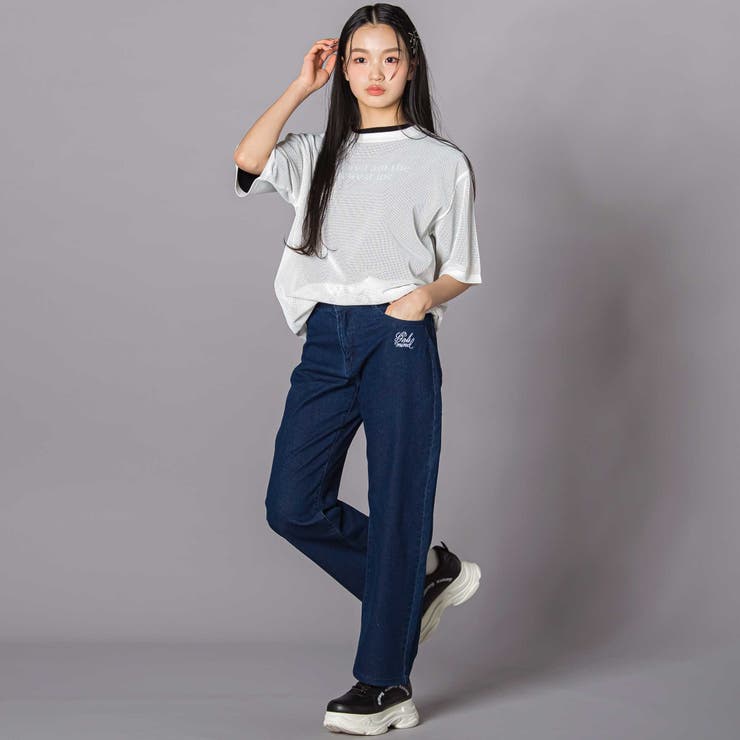 オーバーメッシュTシャツ＆半袖Tシャツセット(130~160cm) | ZIDDY | 詳細画像6 