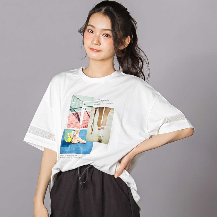 ホワイト | フォトプリント半袖Tシャツ(130~160cm) | ZIDDY