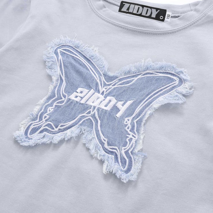 蝶モチーフTシャツ(130~160cm)[品番：BEBK0011128]｜ZIDDY