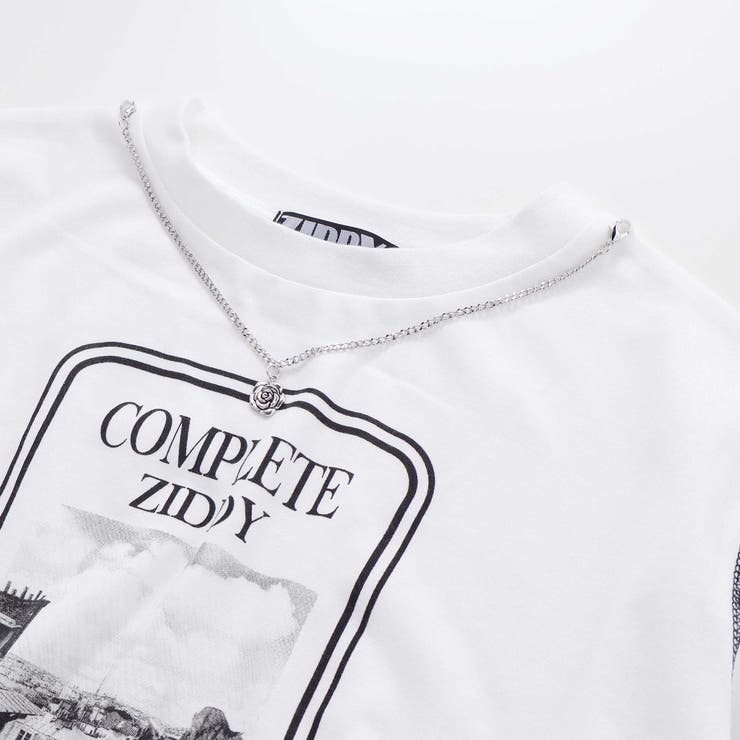 ネックレス付きバラモチーフTシャツ(130~160cm) | ZIDDY | 詳細画像11