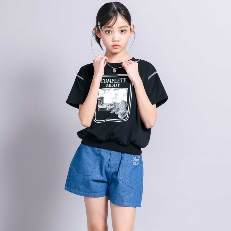 ネックレス付きバラモチーフTシャツ(130~160cm) | ZIDDY | 詳細画像7