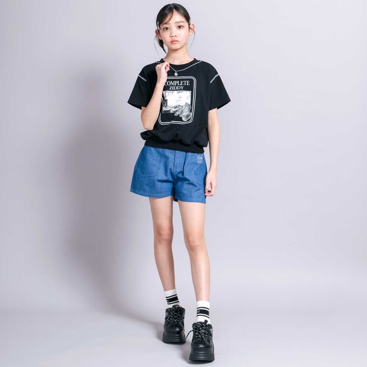 ネックレス付きバラモチーフTシャツ(130~160cm) | ZIDDY | 詳細画像8