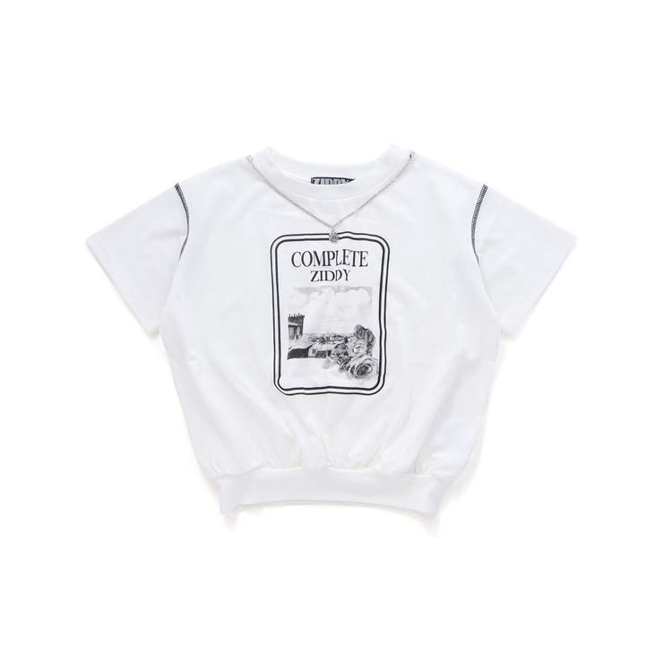 ネックレス付きバラモチーフTシャツ(130~160cm) | ZIDDY | 詳細画像9