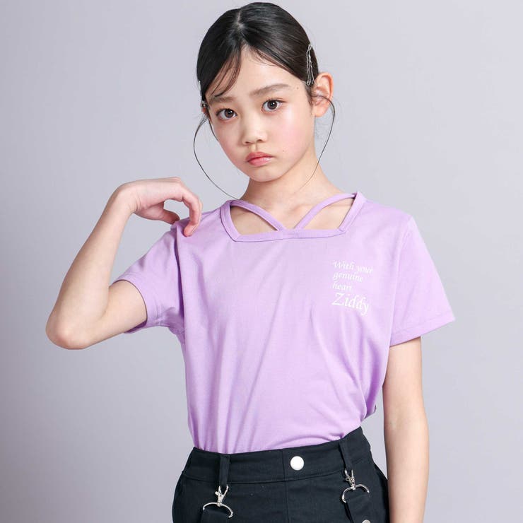 パープル | ジェルプリントTシャツ(130~160cm) | ZIDDY