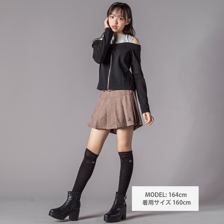 オフショルダージップトップス(130~160cm) | ZIDDY | 詳細画像2 
