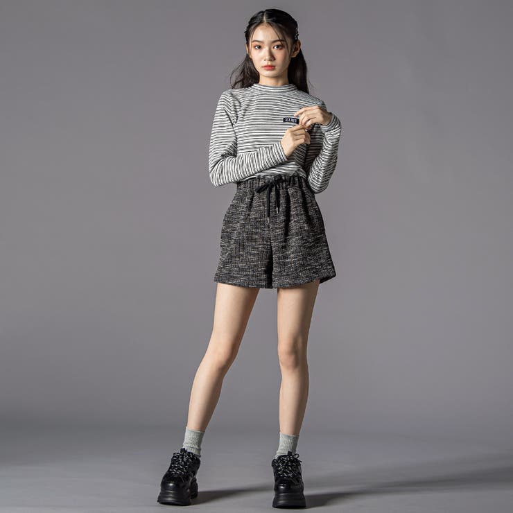 プチハイ×ボーダートップス  (130~160cm) | ZIDDY | 詳細画像3 