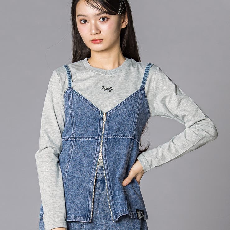 デニムビスチェ＆TシャツSET(130~160cm) | ZIDDY | 詳細画像4 