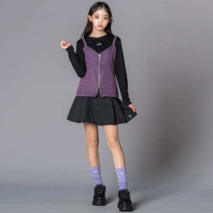 デニムビスチェ＆TシャツSET(130~160cm) | ZIDDY | 詳細画像8 