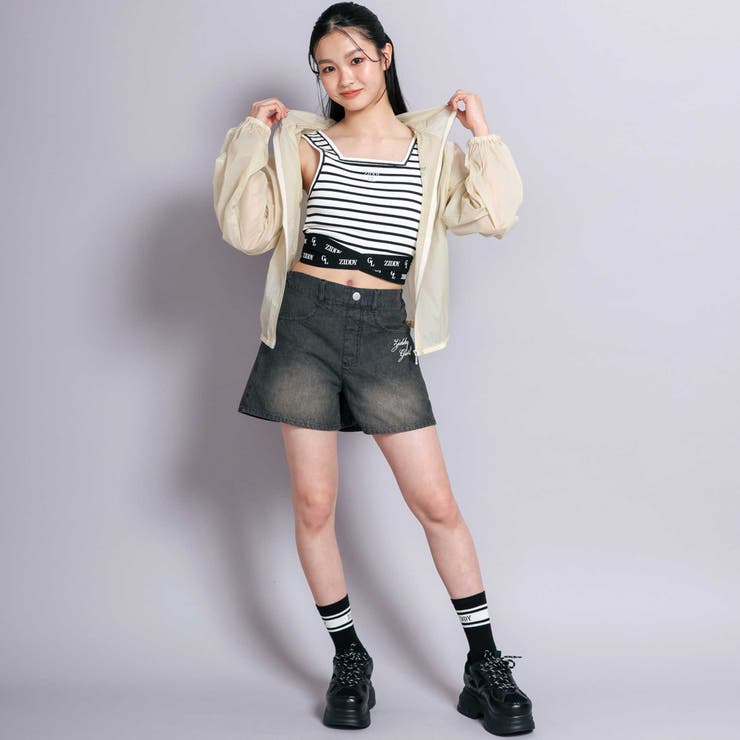 ニコ☆プチ 掲載 】スクエアブラトップ(130~160cm)[品番