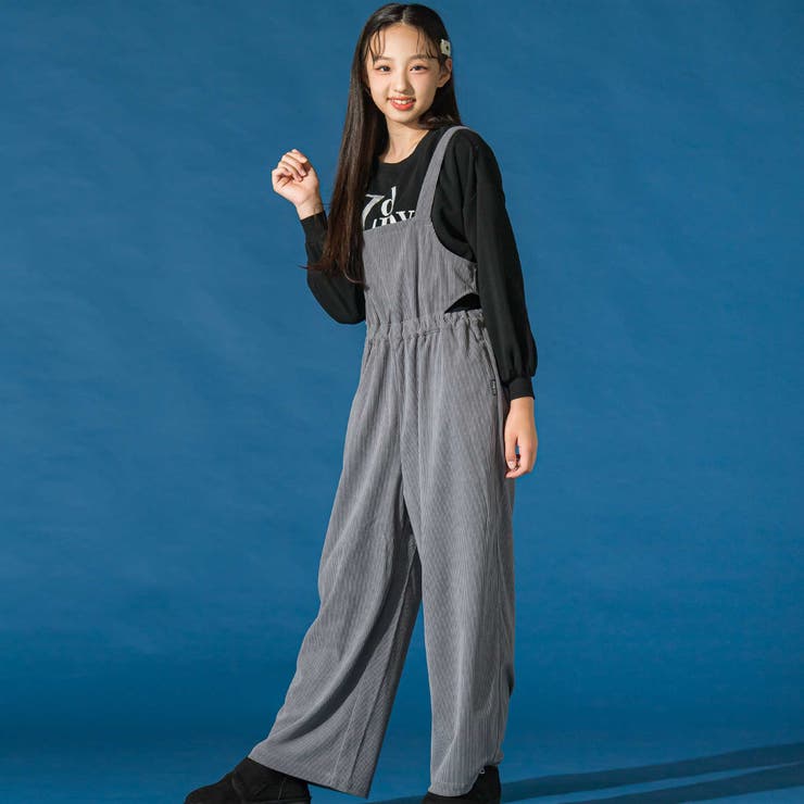 グレー | コールテンオーバーオール(130~160cm) | ZIDDY