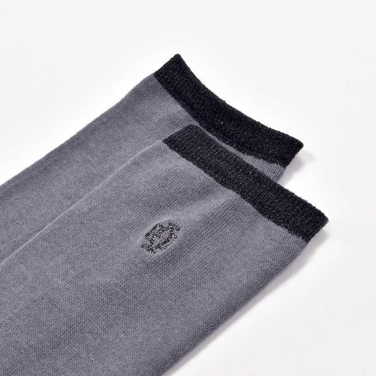 【 ニコ☆プチ 掲載 】【日本製】ラメライン入りハイソックス(19~24cm) | ZIDDY | 詳細画像8 