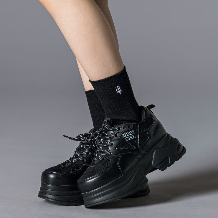 【 ニコ☆プチ 掲載 】ロゴ刺しゅうリブソックス(19~24cm) | ZIDDY | 詳細画像2 